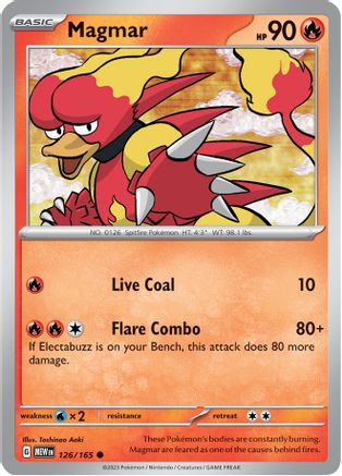 Magmar 126 - Reverse Holofoil SV Scarlet & Violet 151 - Common