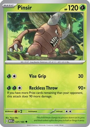 Pinsir 127 - Reverse Holofoil SV Scarlet & Violet 151 - Uncommon