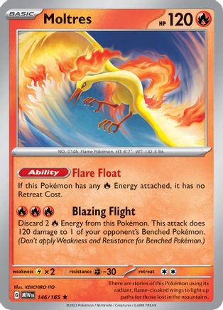 Moltres 146 - Holofoil SV Scarlet & Violet 151 - Rare