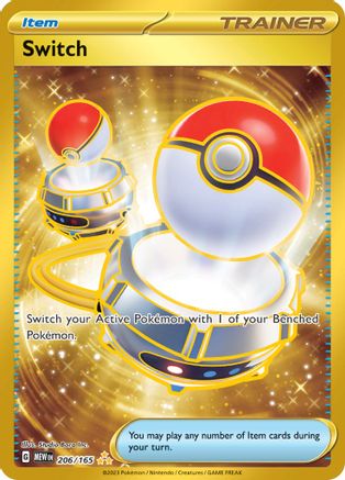 Switch 206/165 - Holofoil SV Scarlet & Violet 151 - Hyper Rare