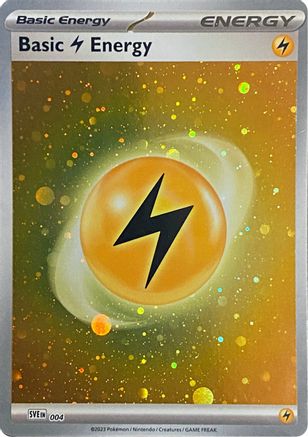 Basic Lightning Energy (Cosmos Holo) 004 - Holofoil SVE Scarlet & Violet Energies - Common