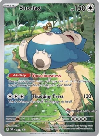 Snorlax (Pokemon Center Exclusive) 051 - Holofoil SV Scarlet & Violet Promo Cards - Promo