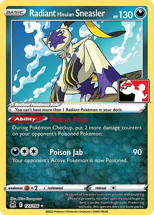 Radiant Hisuian Sneasler - Holofoil Prize Pack Series Cards - Radiant Rare
