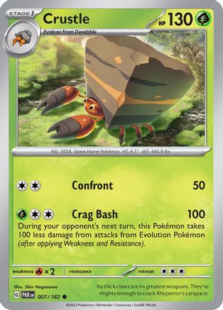 Crustle 007/182 - Reverse Holofoil SV04 Paradox Rift - Common