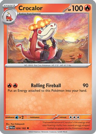 Crocalor 024 - Reverse Holofoil SV04 Paradox Rift - Uncommon