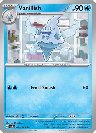 Vanillish 044/182 - Reverse Holofoil SV04 Paradox Rift - Common