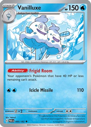 Vanilluxe 045 - Reverse Holofoil SV04 Paradox Rift - Uncommon