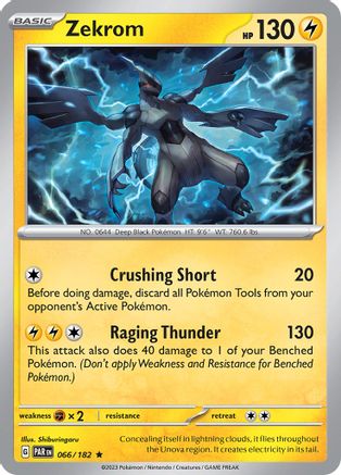 Zekrom 066 - Holofoil SV04 Paradox Rift - Rare