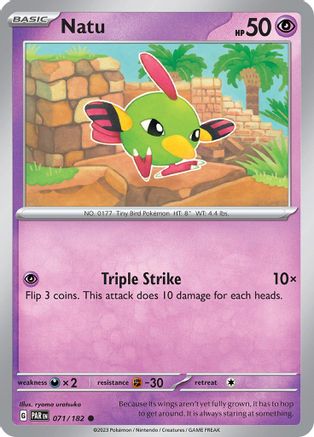 Natu 071 - Reverse Holofoil SV04 Paradox Rift - Common