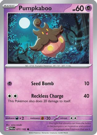 Pumpkaboo 077 - Reverse Holofoil SV04 Paradox Rift - Common