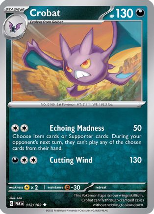 Crobat 112 - Reverse Holofoil SV04 Paradox Rift - Uncommon