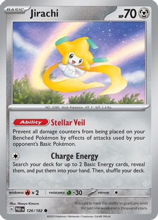 Jirachi 126 - Reverse Holofoil SV04 Paradox Rift - Common