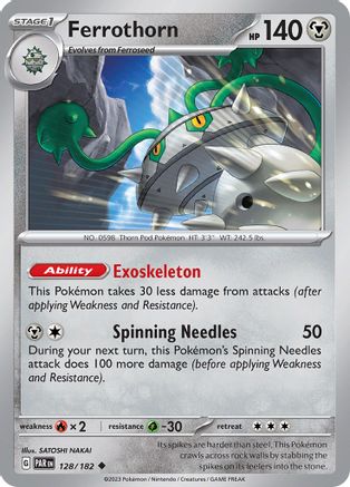 Ferrothorn 128/182 - Reverse Holofoil SV04 Paradox Rift - Uncommon