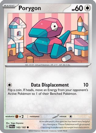 Porygon 142 - Reverse Holofoil SV04 Paradox Rift - Common
