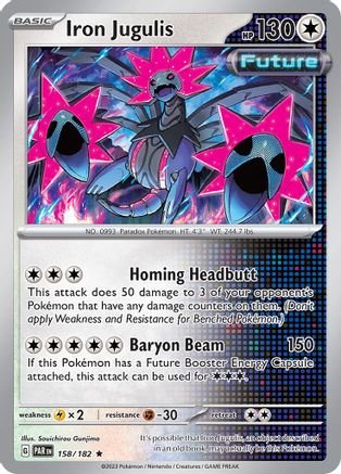 Iron Jugulis 158/182 - Holofoil SV04 Paradox Rift - Rare