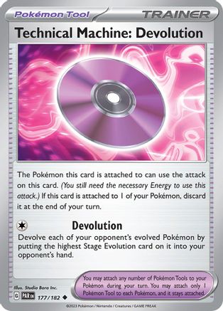 Technical Machine: Devolution 177 - Reverse Holofoil SV04 Paradox Rift - Uncommon