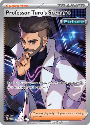 Professor Turo's Scenario 240/182 - Holofoil SV04 Paradox Rift - Ultra Rare