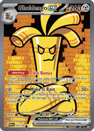 Gholdengo ex 252/182 - Holofoil SV04 Paradox Rift - Special Illustration Rare