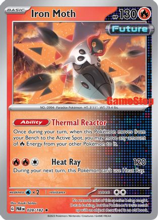 Iron Moth (Gamestop Promo) 028/182 - Reverse Holofoil Miscellaneous Cards & Products - Promo