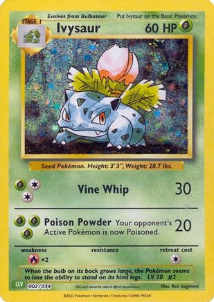 Ivysaur 002 - Holofoil Trading Card Game Classic - Classic Collection