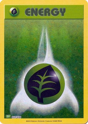 Basic Grass Energy 033 - Holofoil Trading Card Game Classic - Classic Collection