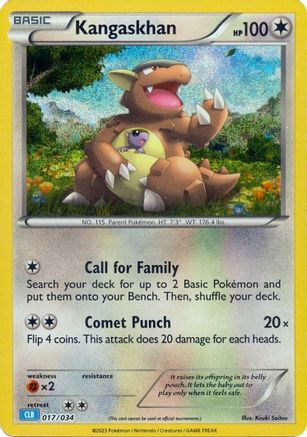 Kangaskhan 017 - Holofoil Trading Card Game Classic - Classic Collection