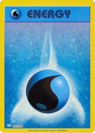 Basic Water Energy 033 - Holofoil Trading Card Game Classic - Classic Collection
