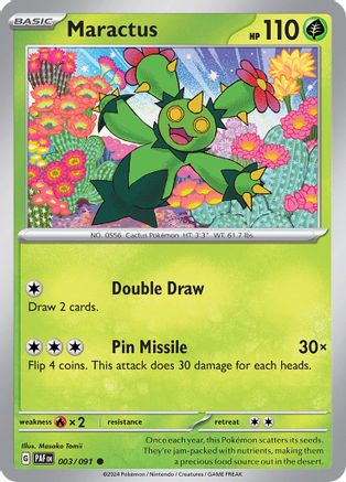 Maractus 003 - Reverse Holofoil SV Paldean Fates - Common