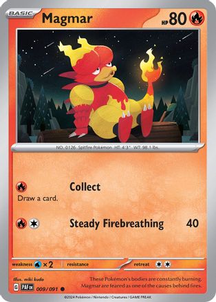 Magmar 009 SV Paldean Fates - Common