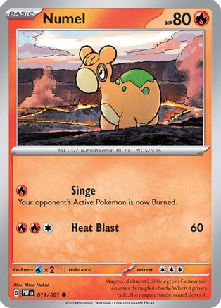 Numel 011 - Reverse Holofoil SV Paldean Fates - Common