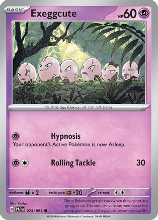 Exeggcute 023 - Reverse Holofoil SV Paldean Fates - Common