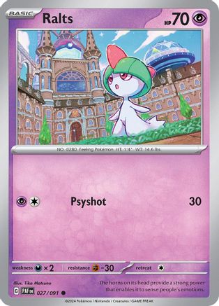 Ralts 027/091 SV Paldean Fates - Common