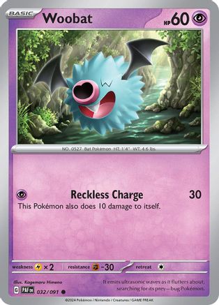 Woobat 032 SV Paldean Fates - Common