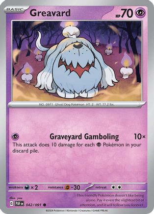 Greavard 042 - Reverse Holofoil SV Paldean Fates - Common