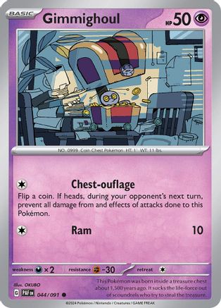 Gimmighoul 044 - Reverse Holofoil SV Paldean Fates - Common