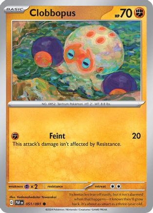 Clobbopus 051 - Reverse Holofoil SV Paldean Fates - Common