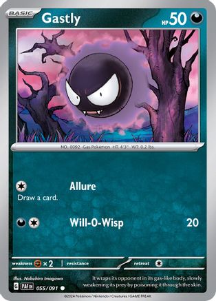 Gastly 055 - Reverse Holofoil SV Paldean Fates - Common