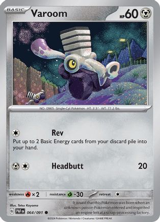 Varoom 064/091 - Reverse Holofoil SV Paldean Fates - Common