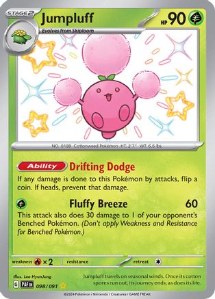 Jumpluff 098 - Holofoil SV Paldean Fates - Shiny Rare