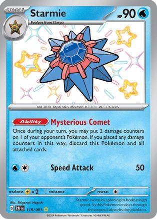 Starmie 119 - Holofoil SV Paldean Fates - Shiny Rare