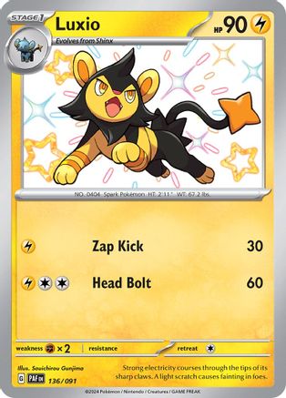 Luxio 136 - Holofoil SV Paldean Fates - Shiny Rare