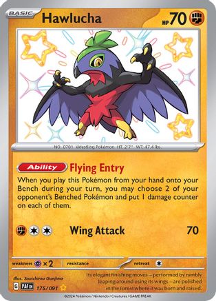 Hawlucha 175 - Holofoil SV Paldean Fates - Shiny Rare