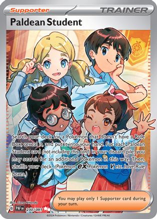 Paldean Student 230/091 - Holofoil SV Paldean Fates - Ultra Rare
