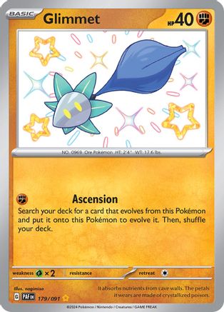 Glimmet 179 - Holofoil SV Paldean Fates - Shiny Rare