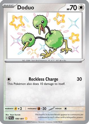 Doduo 199 - Holofoil SV Paldean Fates - Shiny Rare