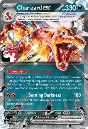 Charizard ex 125 - Holofoil Prize Pack Series Cards - Double Rare