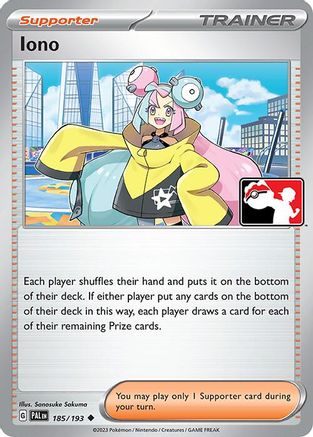Iono 185 - Holofoil Prize Pack Series Cards - Uncommon