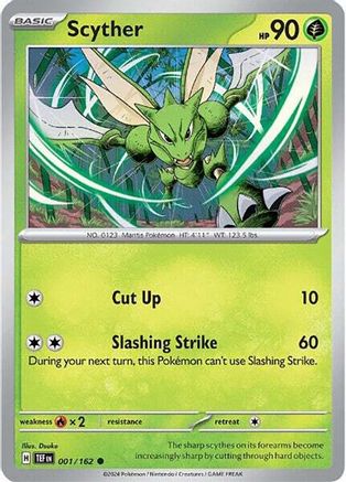 Scyther 001 - Reverse Holofoil SV05 Temporal Forces - Common
