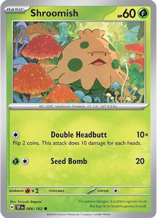 Shroomish 006 - Reverse Holofoil SV05 Temporal Forces - Common