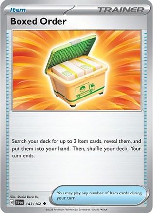Boxed Order 143 - Reverse Holofoil SV05 Temporal Forces - Uncommon